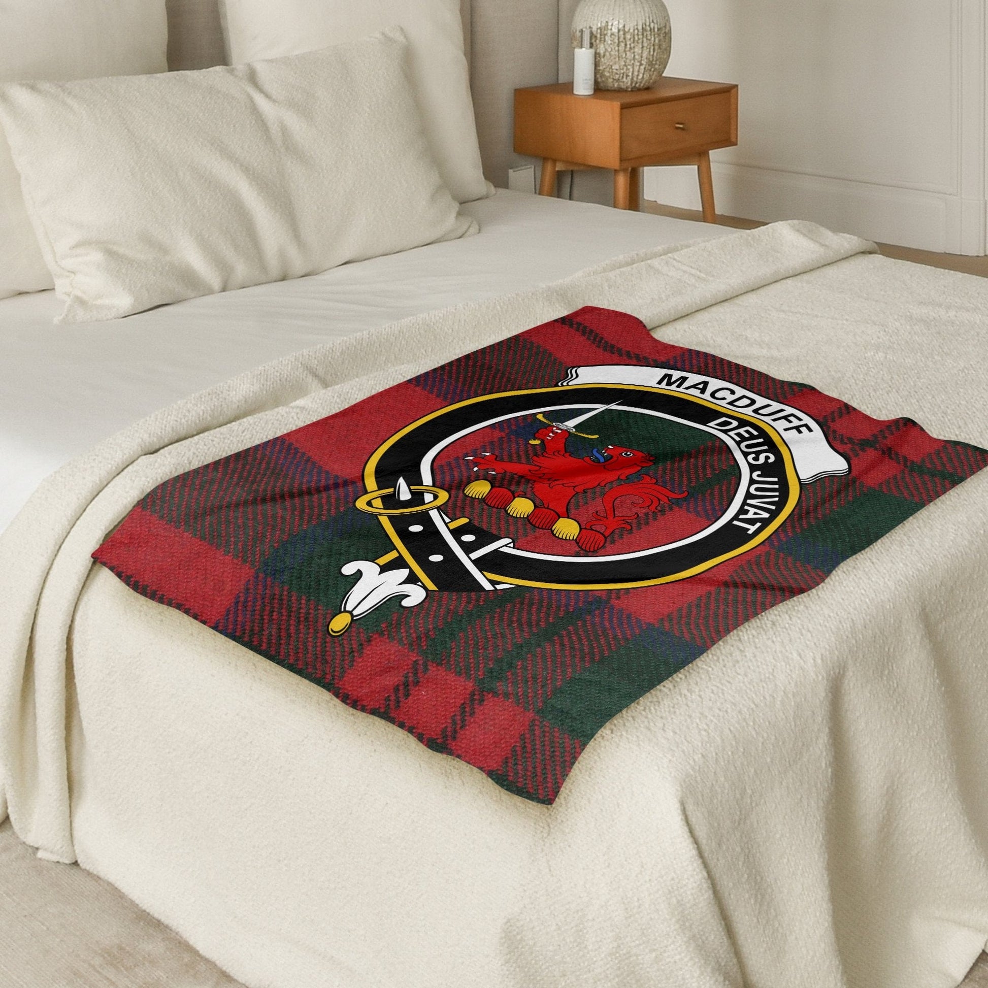 Scottish Clan MacDuff Crest Tartan Blanket