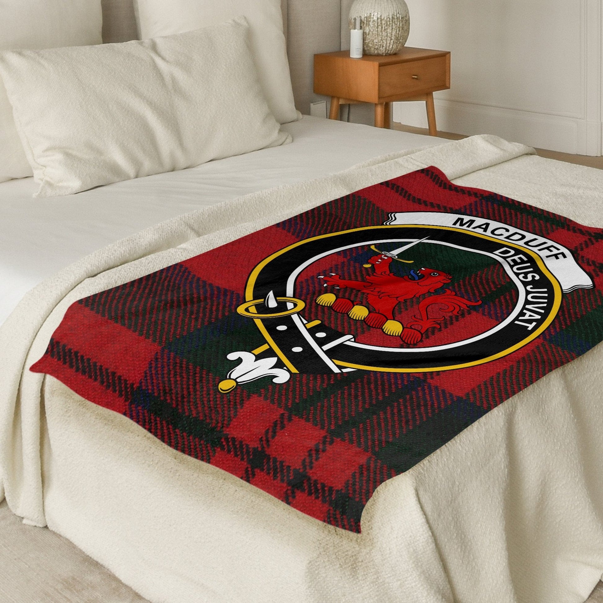 Scottish Clan MacDuff Crest Tartan Blanket