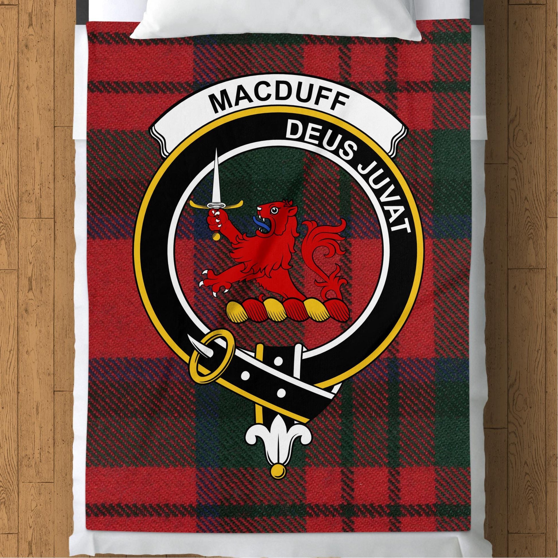 Scottish Clan MacDuff Crest Tartan Blanket