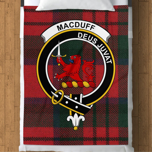 Scottish Clan MacDuff Crest Tartan Blanket