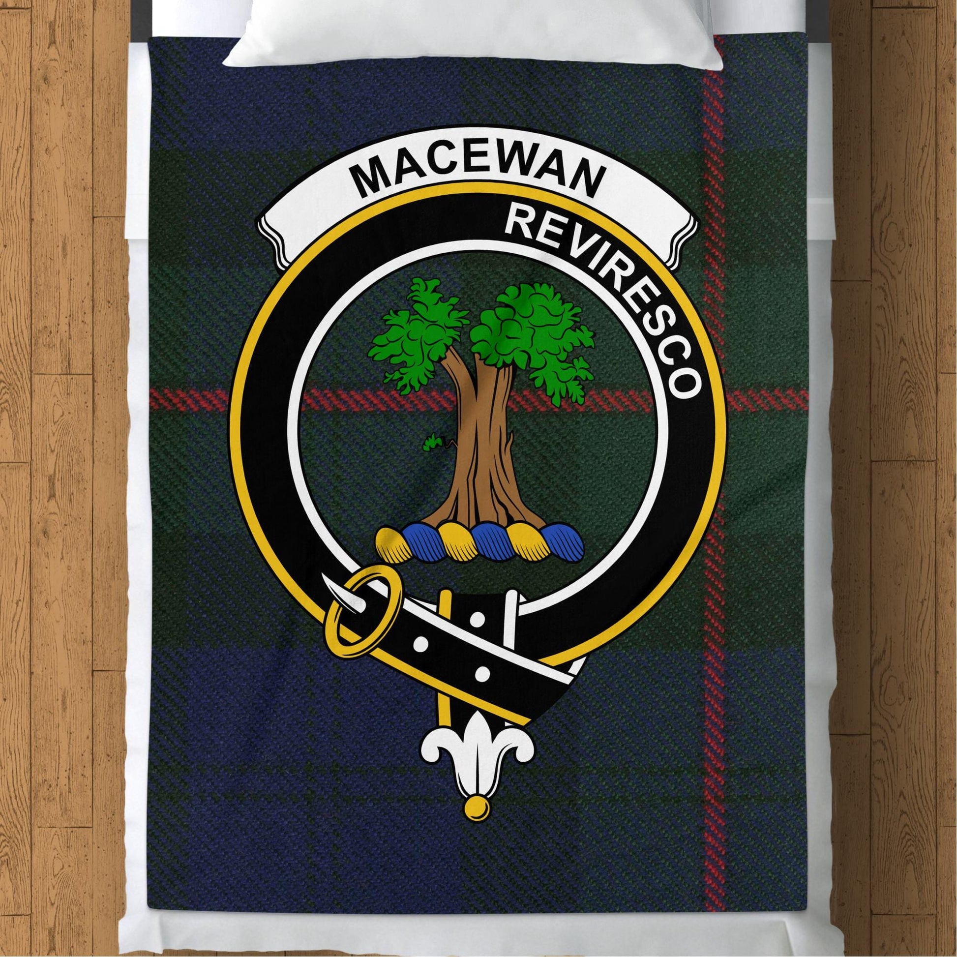 Scottish Clan MacEwan Revivesco Tartan Blanket