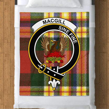 Scottish Clan MacGill Crest Tartan Blanket