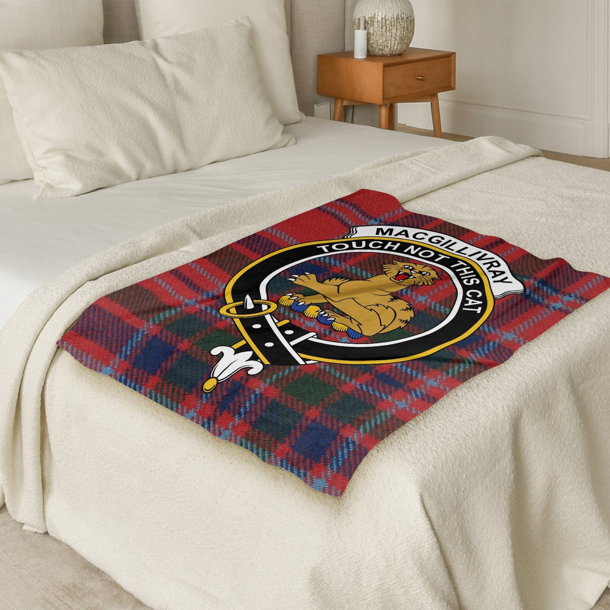 Scottish Clan MacGillivray Crest Tartan Blanket