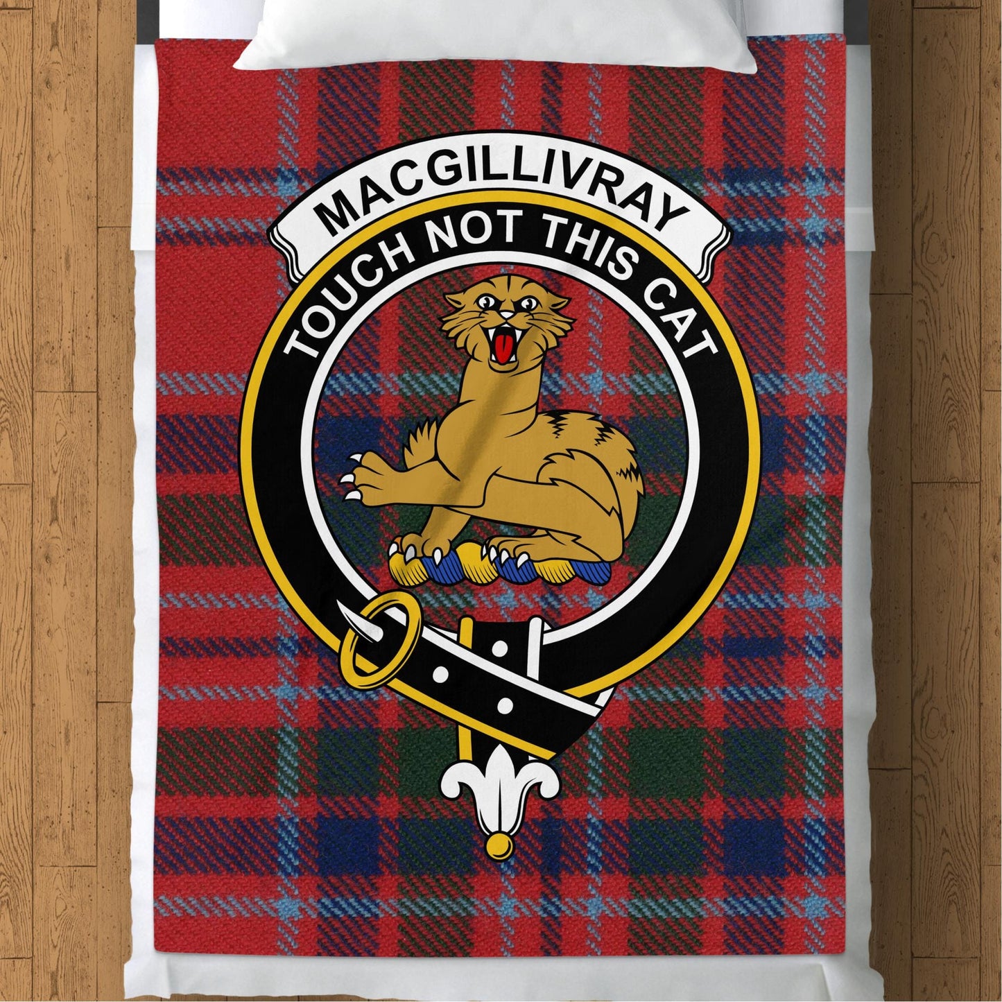 Scottish Clan MacGillivray Crest Tartan Blanket