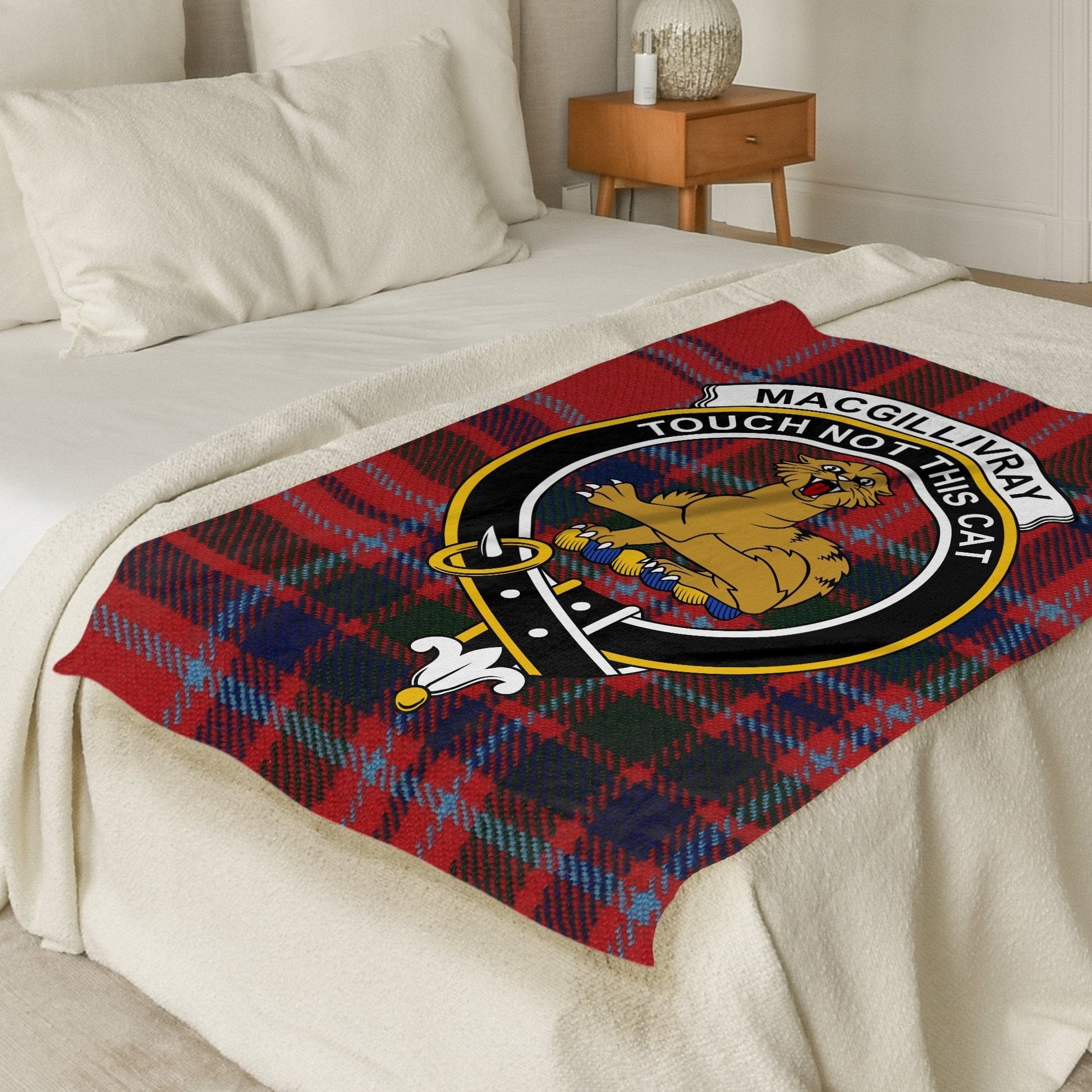 Scottish Clan MacGillivray Crest Tartan Blanket