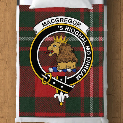 Scottish Clan MacGregor Crest Tartan Blanket