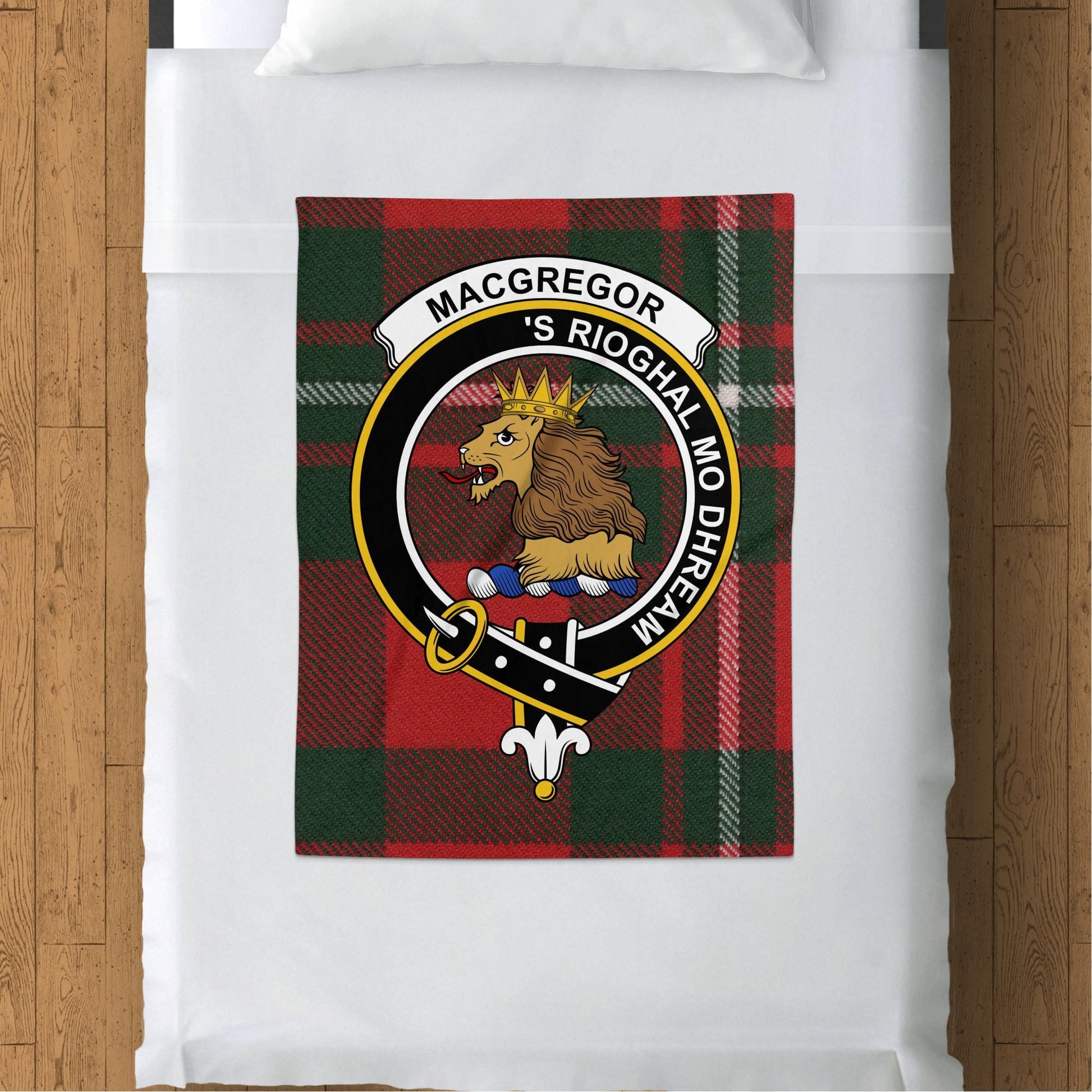 Scottish Clan MacGregor Crest Tartan Blanket