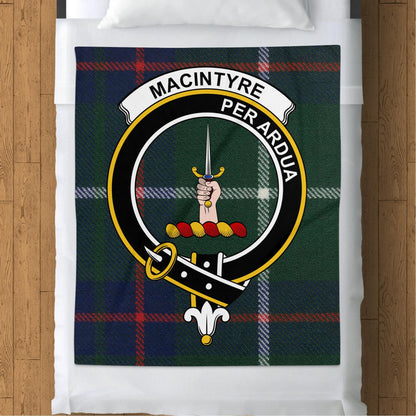 Scottish Clan Macintyre Crest Tartan Blanket