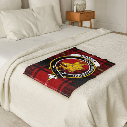 Scottish Clan MacIver Crest Tartan Blanket