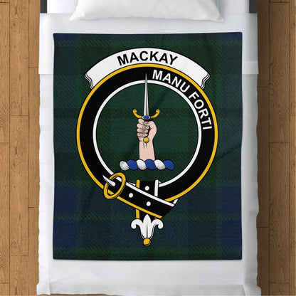 Scottish Clan Mackay Manu Forti Tartan Blanket