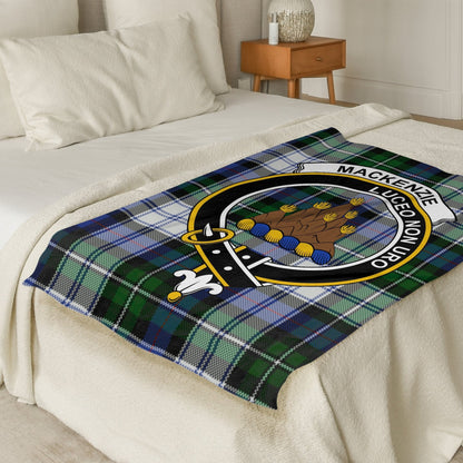 Scottish Clan Mackenzie Crest Tartan Blanket