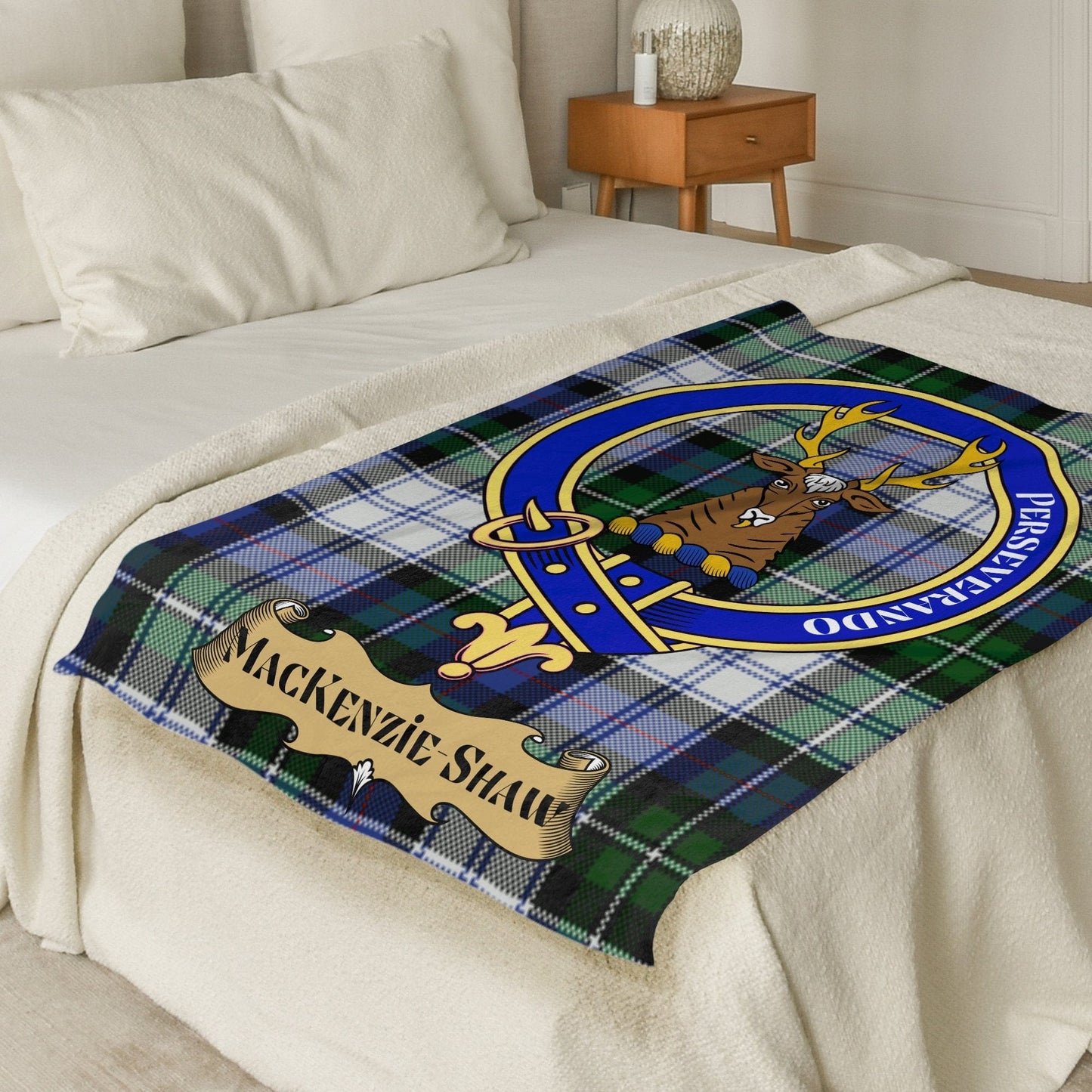 Scottish Clan MacKenzie Shaw Perseverando Blanket