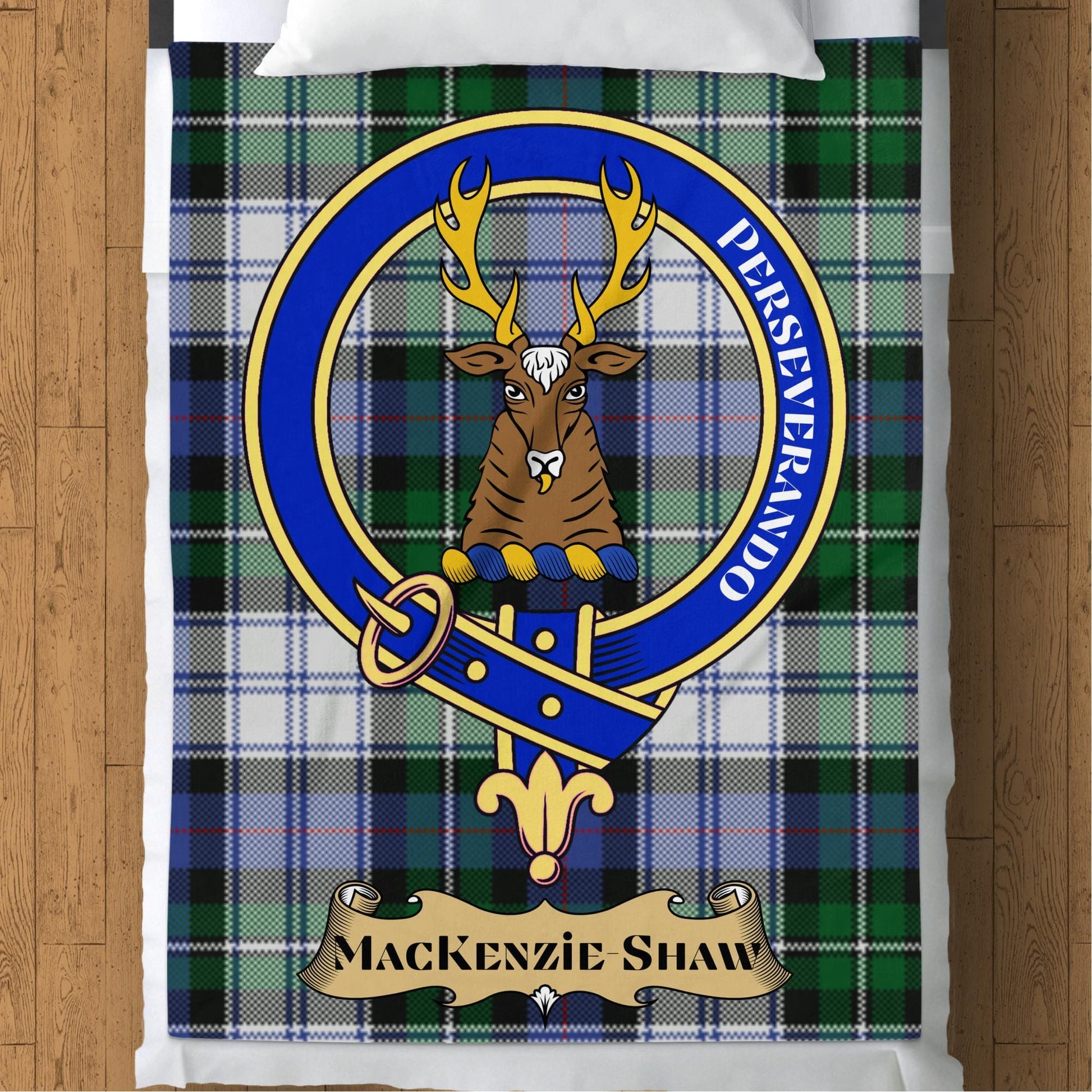 Scottish Clan MacKenzie Shaw Perseverando Blanket