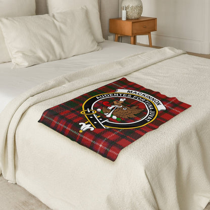 Scottish Clan Mackinnon Crest Tartan Blanket