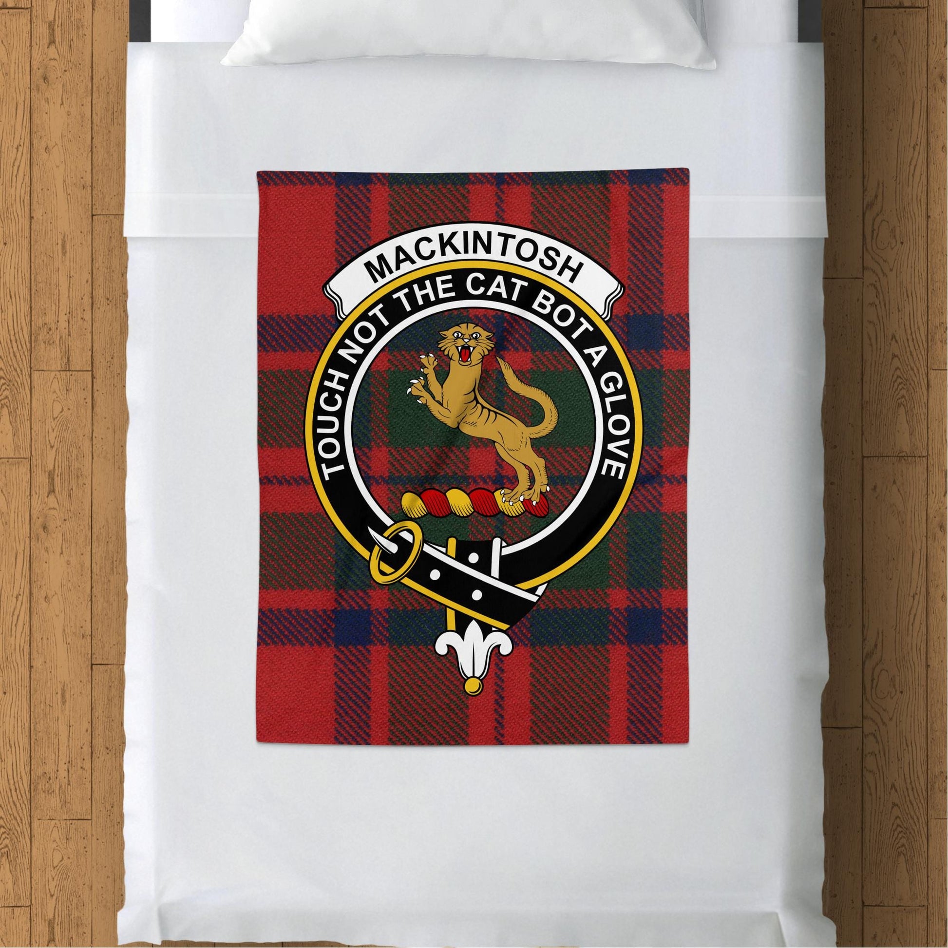 Scottish Clan Mackintosh Crest Tartan Blanket