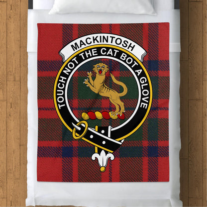 Scottish Clan Mackintosh Crest Tartan Blanket