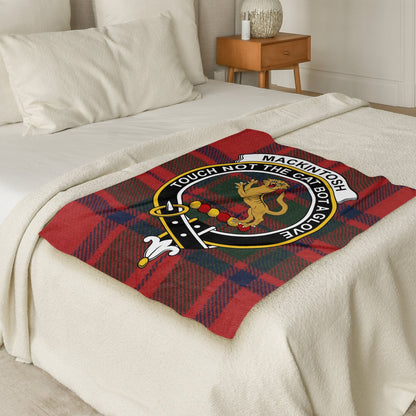 Scottish Clan Mackintosh Crest Tartan Blanket