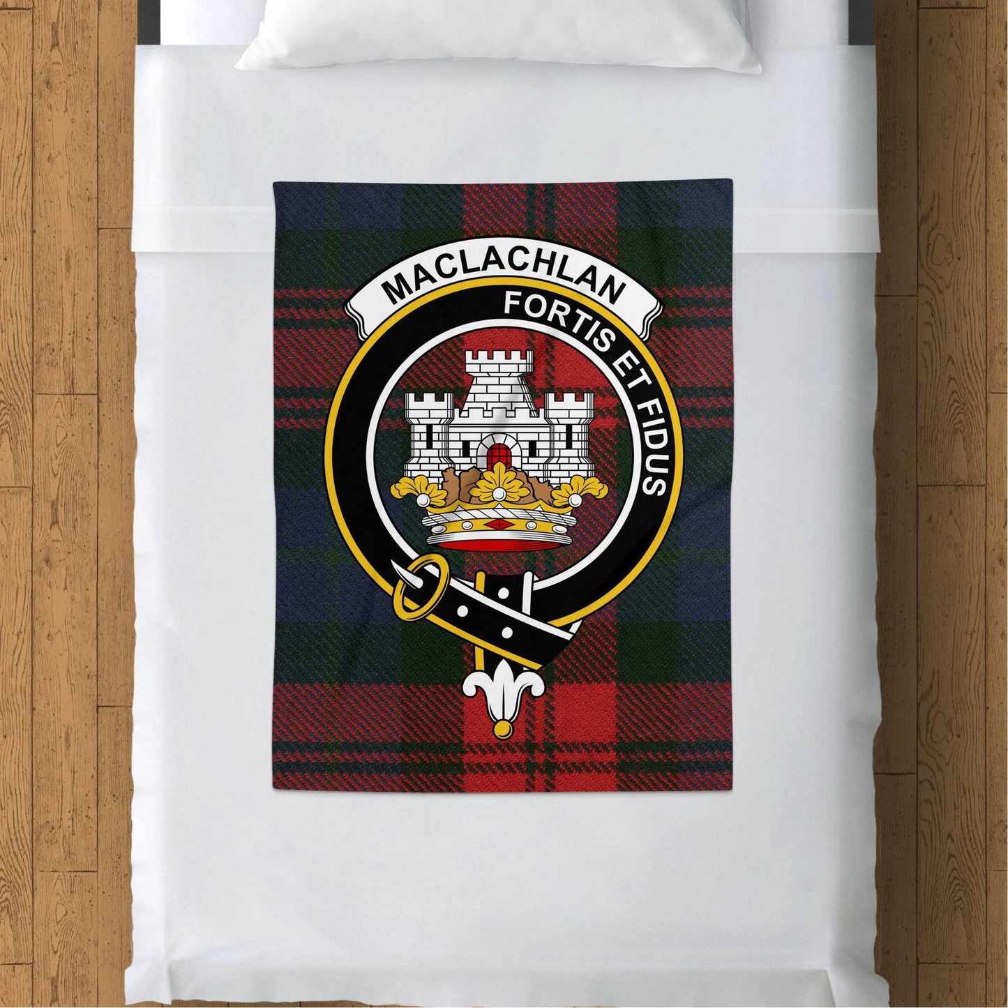 Scottish Clan Maclachlan Tartan Family Crest Blanket