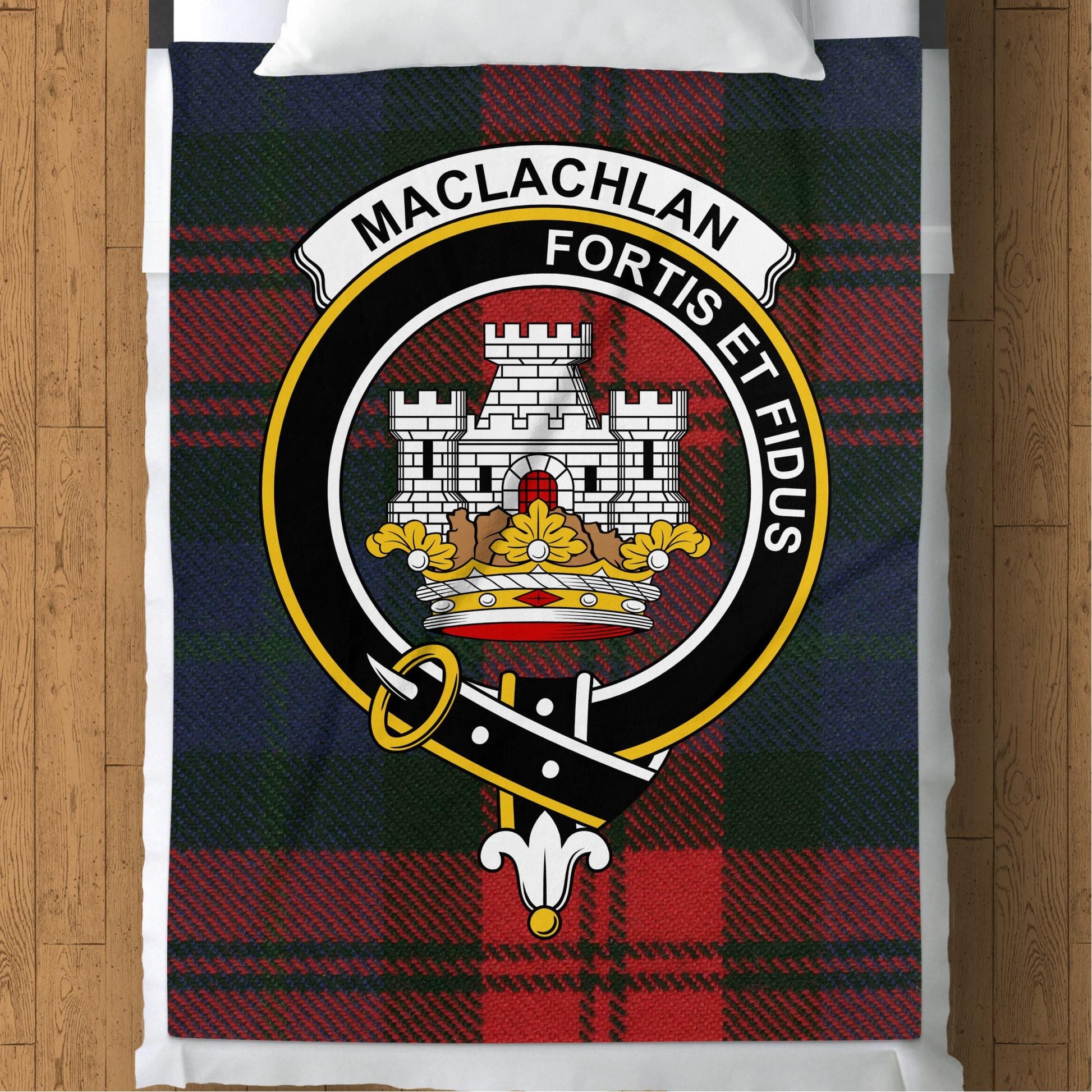 Scottish Clan Maclachlan Tartan Family Crest Blanket