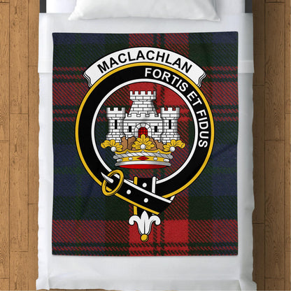 Scottish Clan Maclachlan Tartan Family Crest Blanket