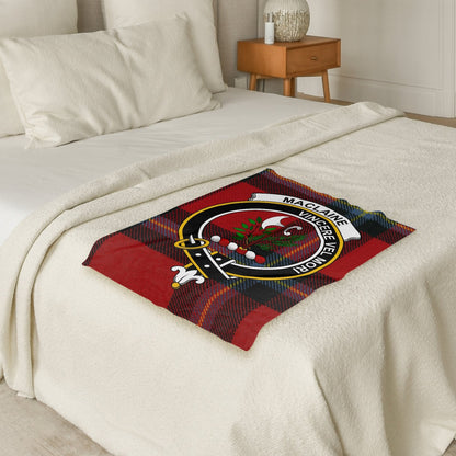 Scottish Clan Maclaine Crest Tartan Blanket