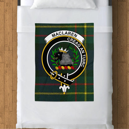 Scottish Clan MacLaren Crest Tartan Blanket