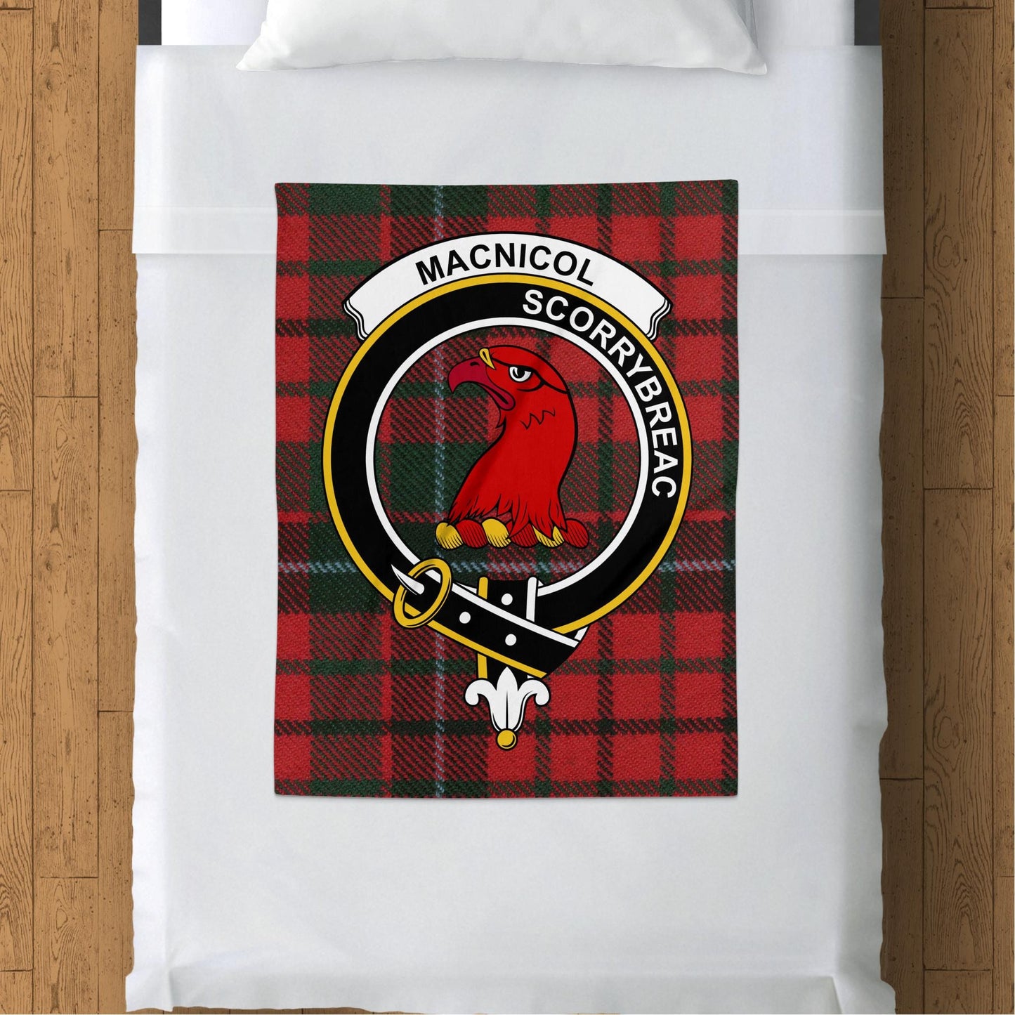 Scottish Clan MacNicol Tartan Design Throw Blanket