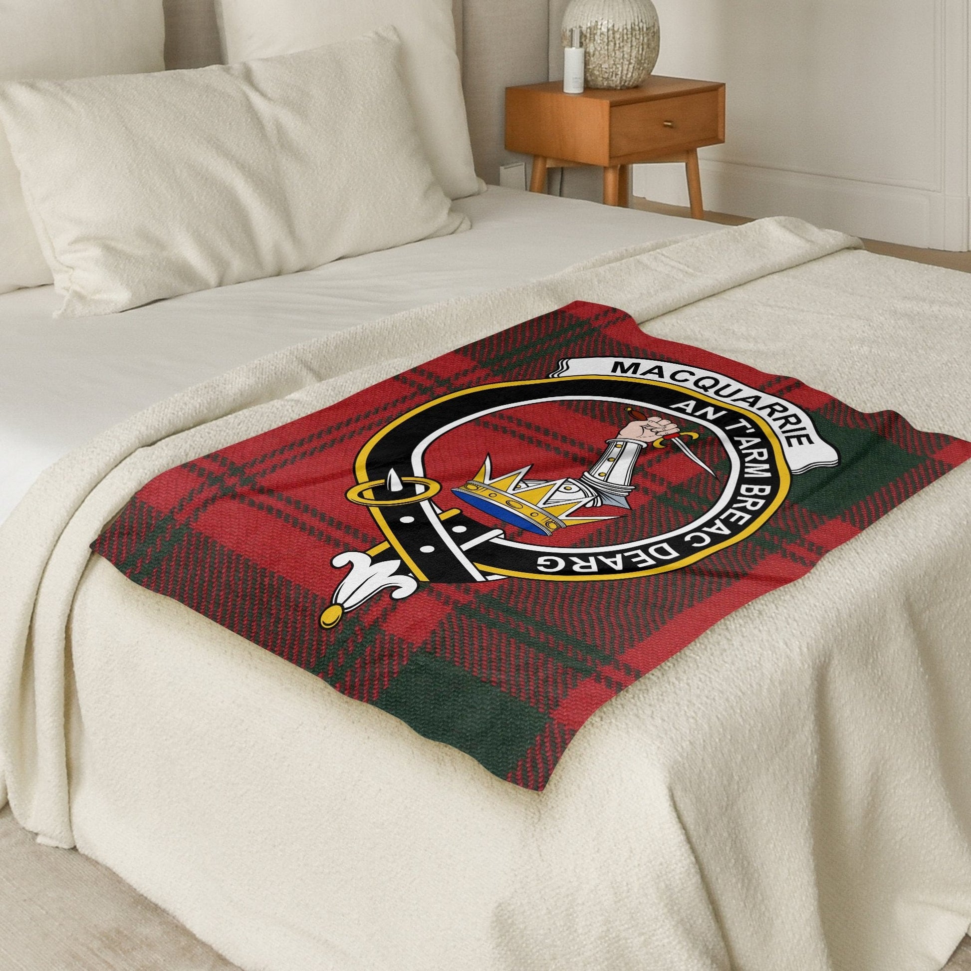 Scottish Clan Macquarrie Tartan Throw Blanket