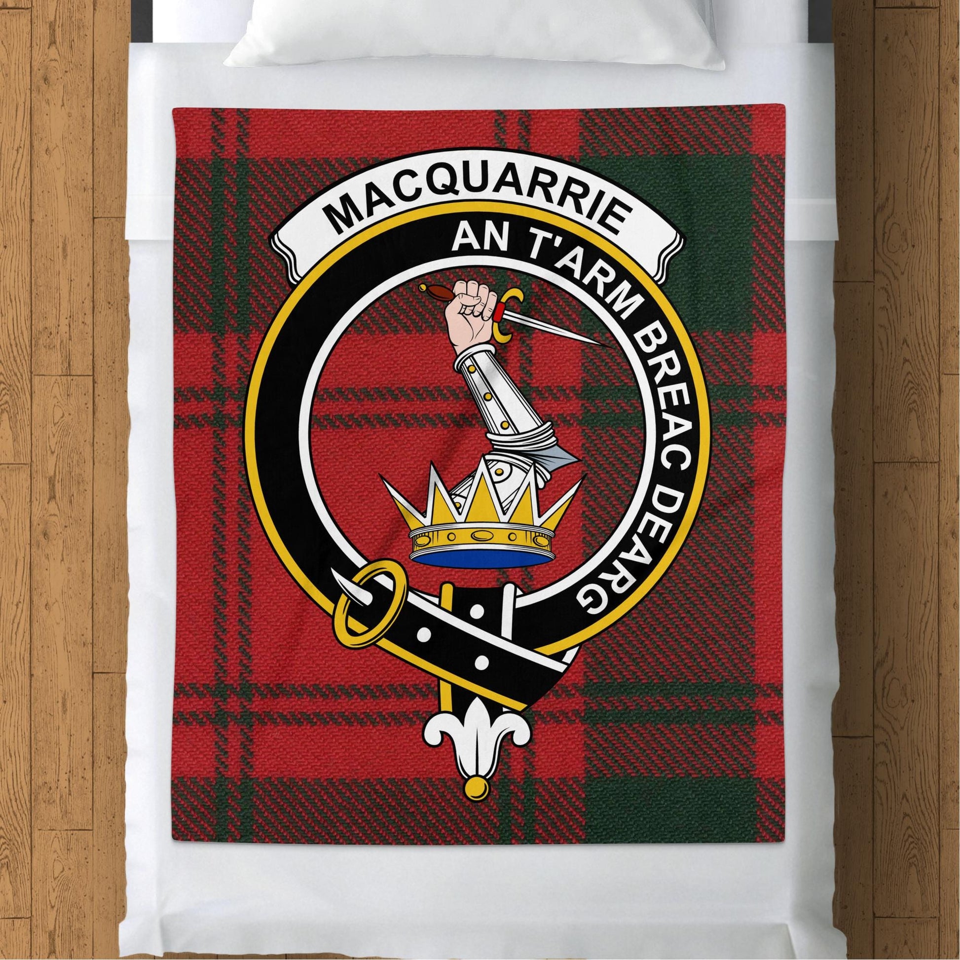 Scottish Clan Macquarrie Tartan Throw Blanket