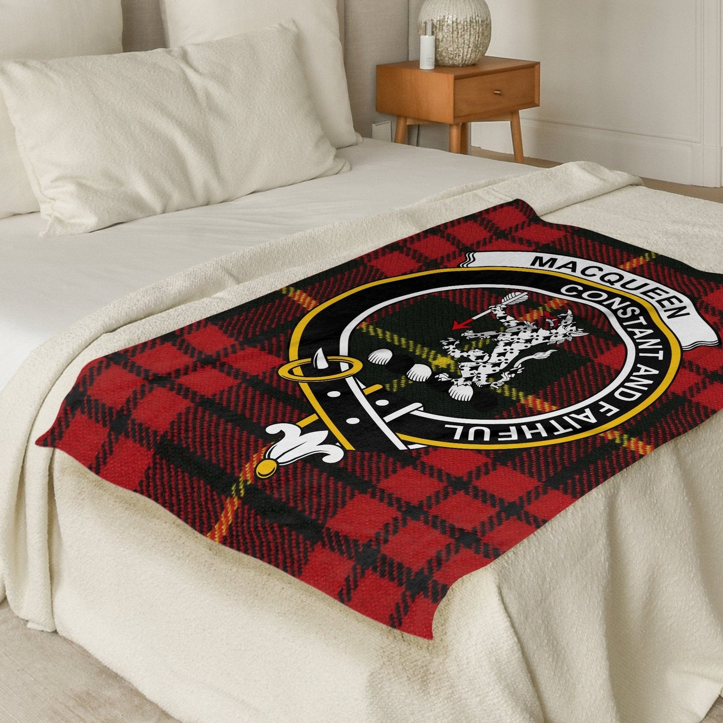 Scottish Clan Macqueen Tartan Throw Blanket