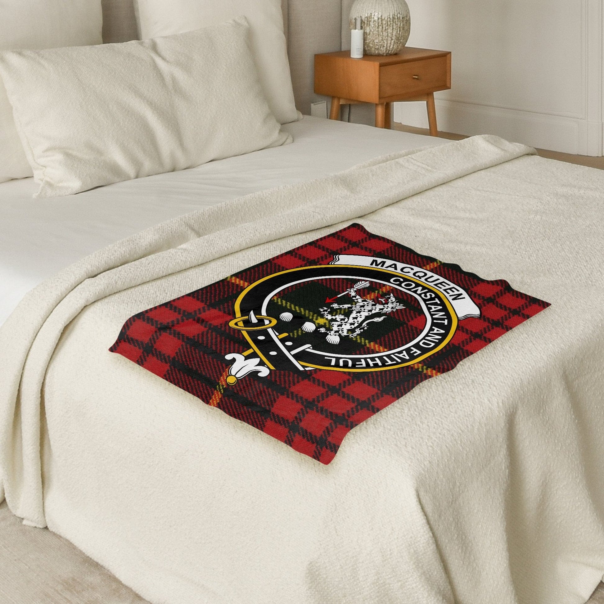 Scottish Clan Macqueen Tartan Throw Blanket