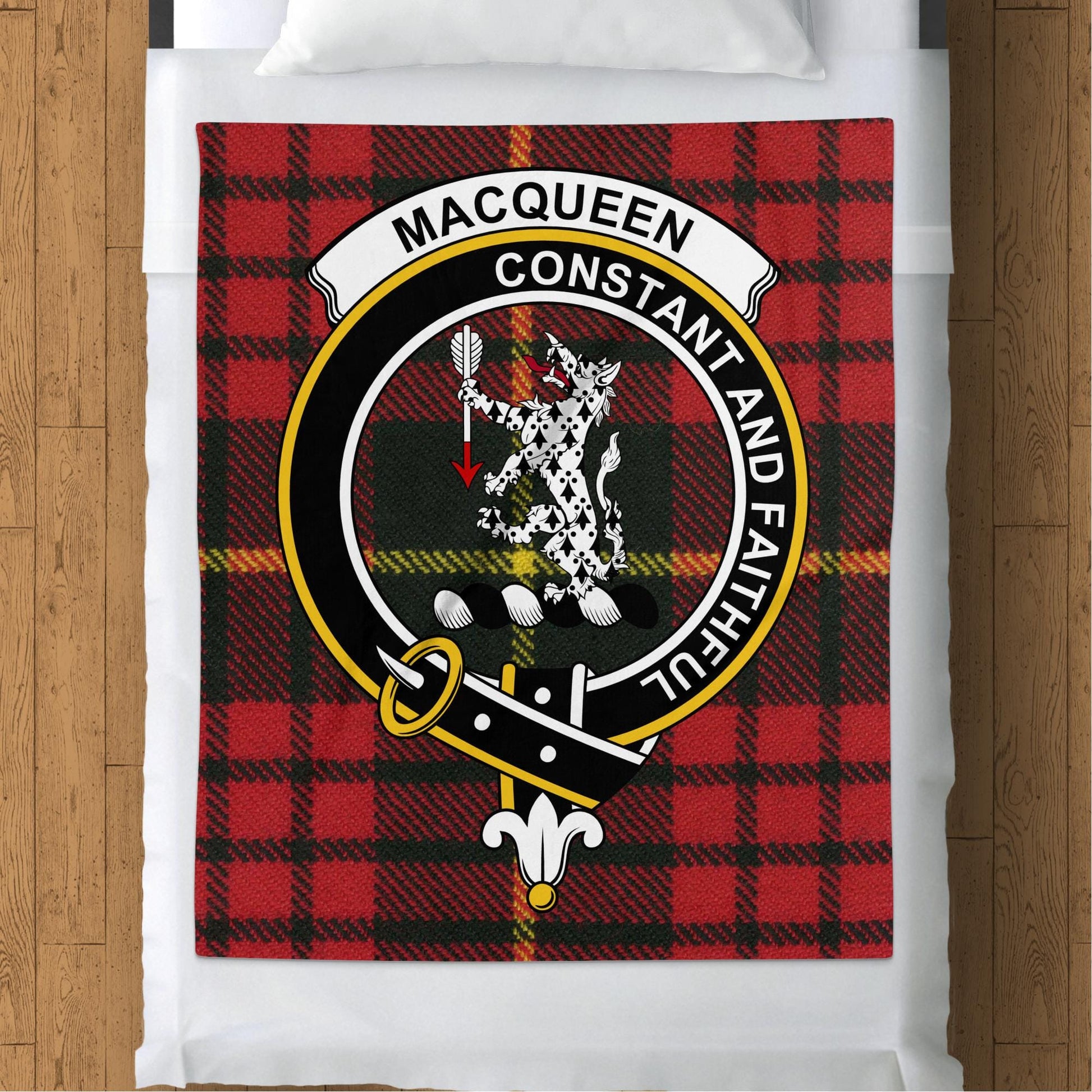 Scottish Clan Macqueen Tartan Throw Blanket