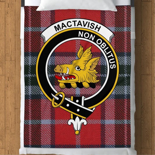 Scottish Clan Mactavish Tartan Throw Blanket