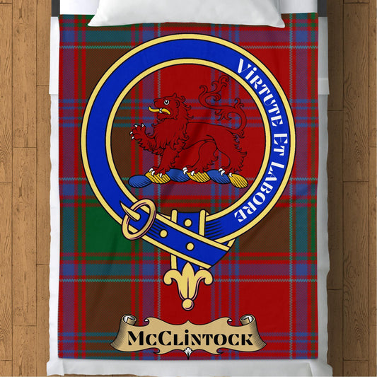 Scottish Clan McClintock Tartan Throw Blanket