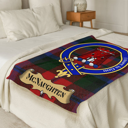 Scottish Clan McNaughten Tartan Throw Blanket