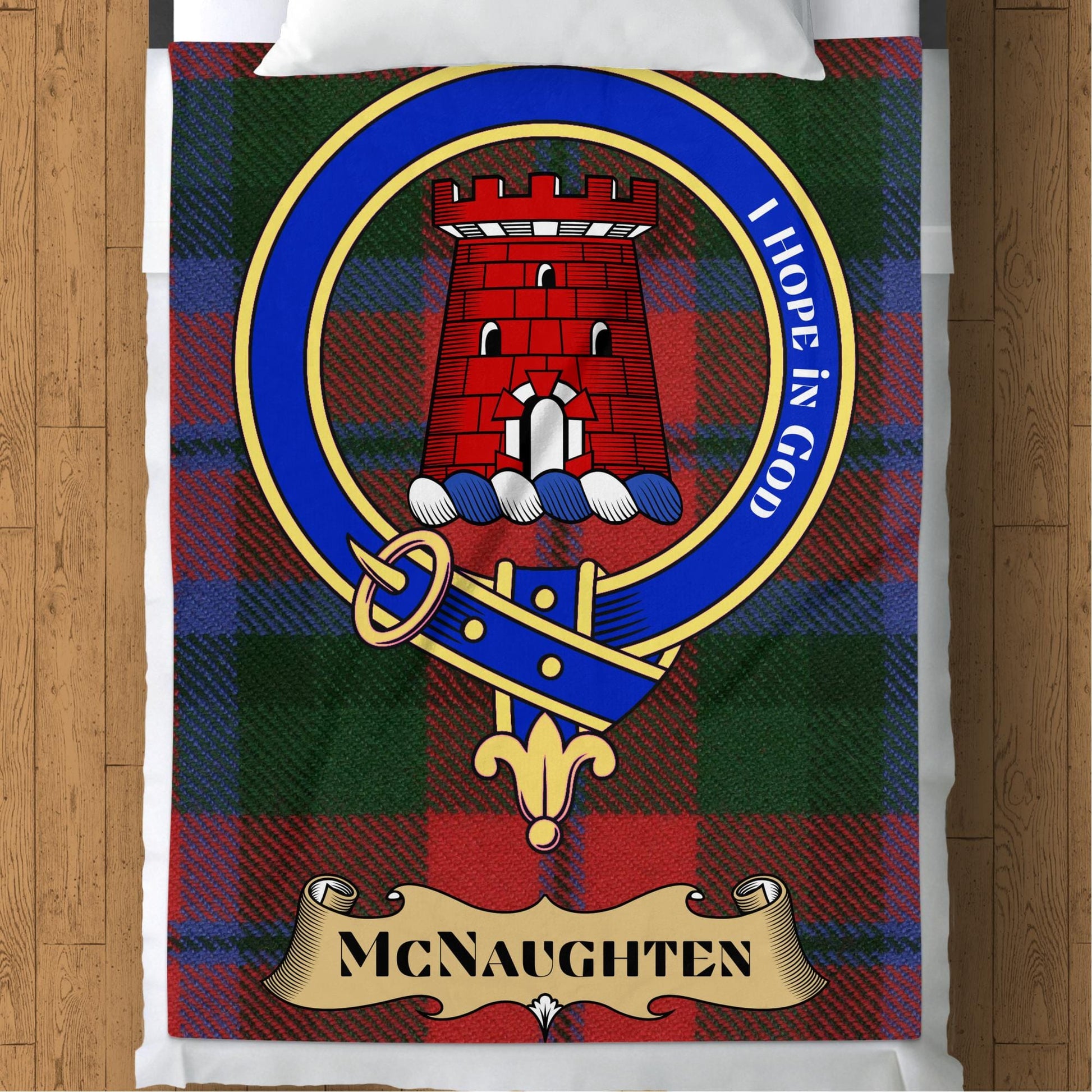 Scottish Clan McNaughten Tartan Throw Blanket