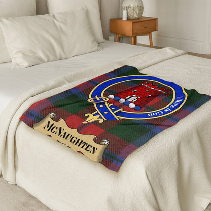 Scottish Clan McNaughten Tartan Throw Blanket