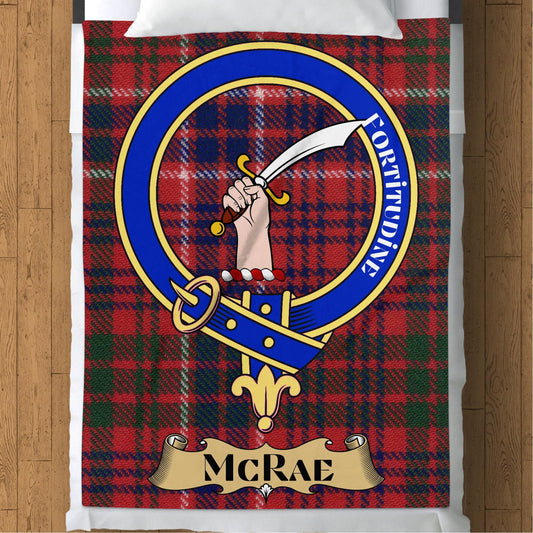 Scottish Clan McRae Tartan Design Throw Blanket