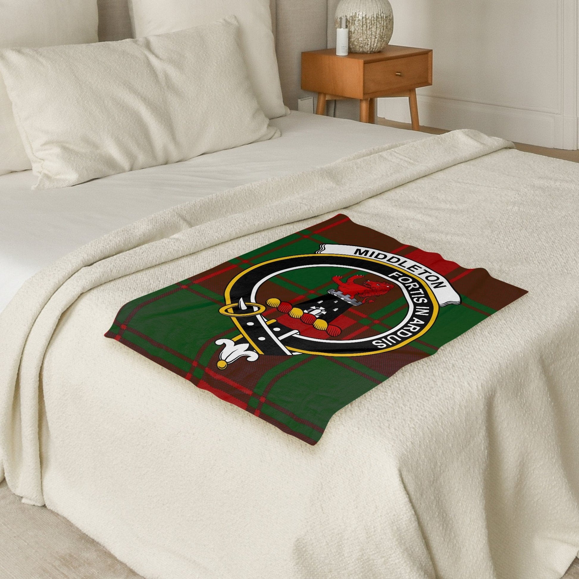 Scottish Clan Middleton Tartan Throw Blanket