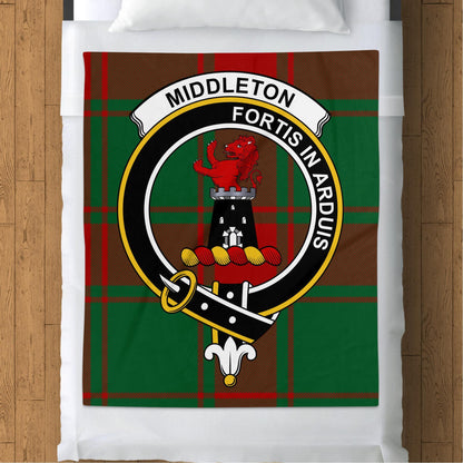 Scottish Clan Middleton Tartan Throw Blanket