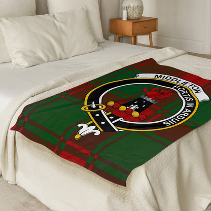 Scottish Clan Middleton Tartan Throw Blanket