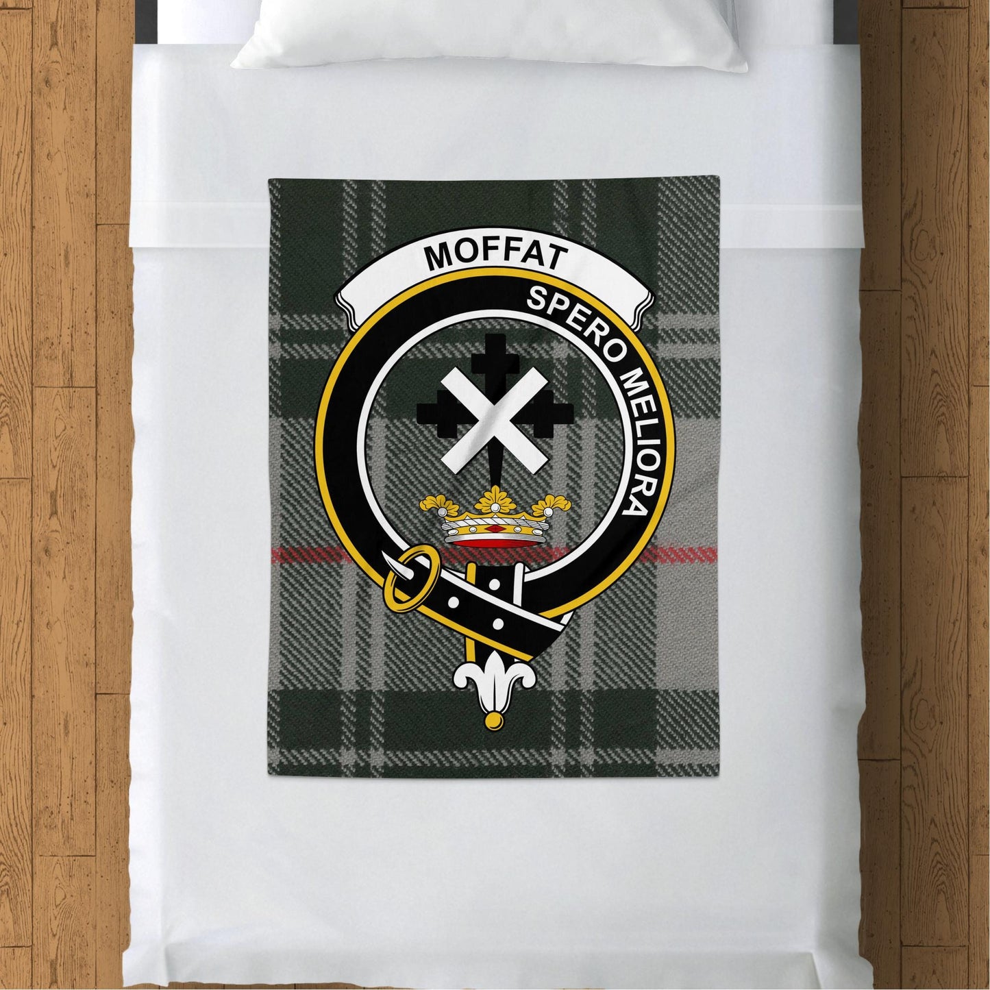 Scottish Clan Moffat Tartan Plaid Throw Blanket