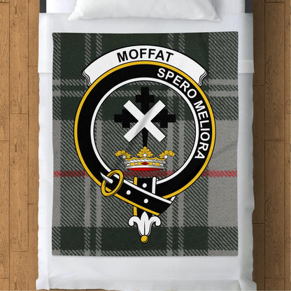 Scottish Clan Moffat Tartan Plaid Throw Blanket