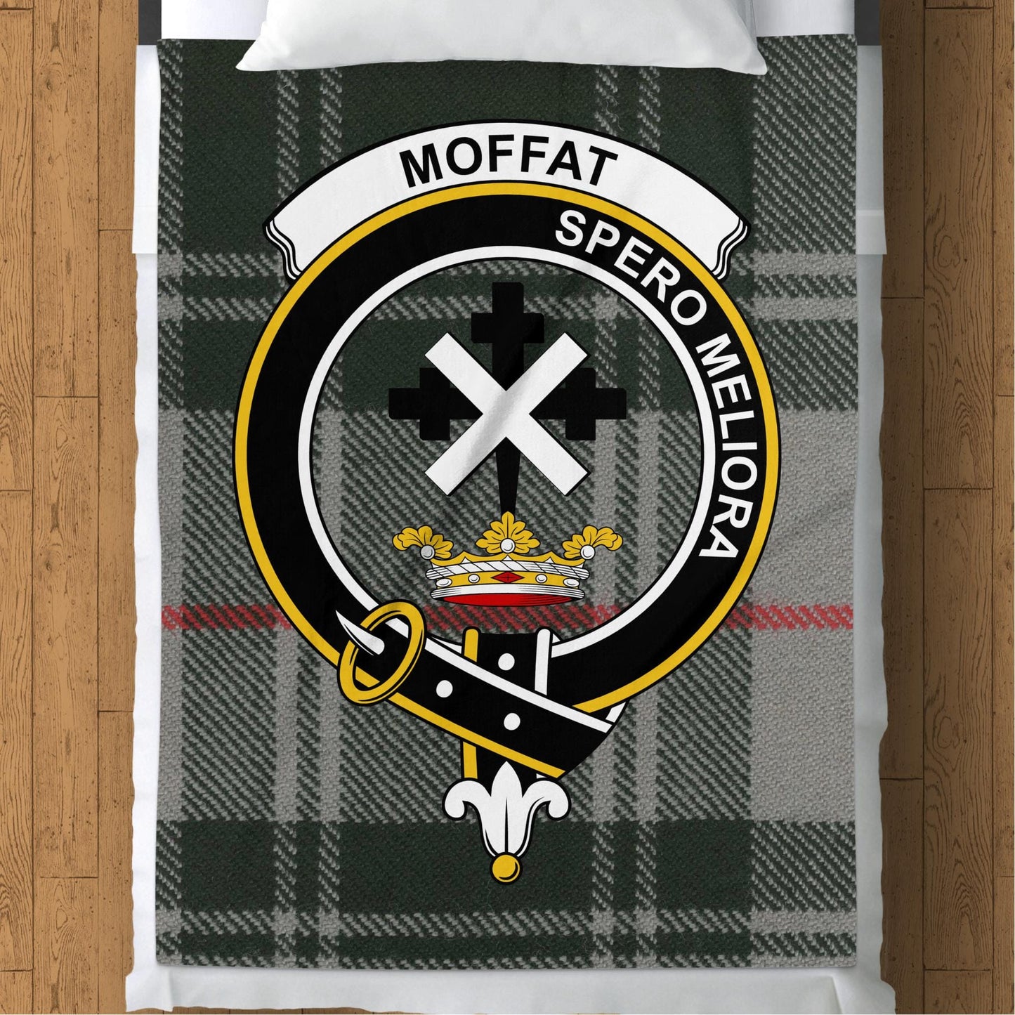 Scottish Clan Moffat Tartan Plaid Throw Blanket