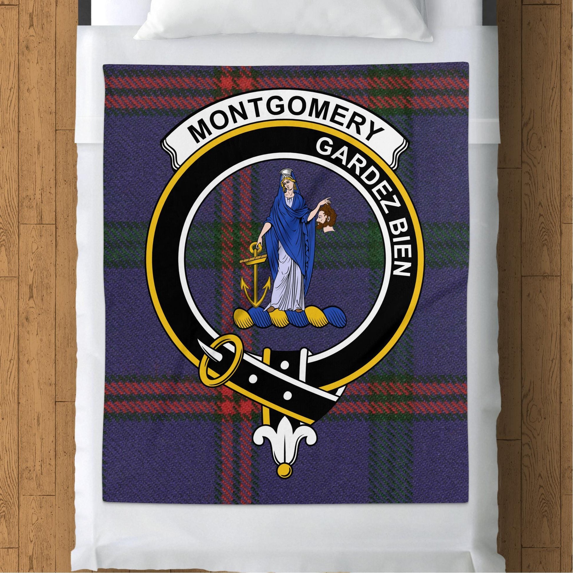 Scottish Clan Montgomery Gardez Bien Tartan Blanket