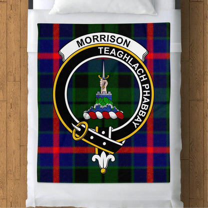 Scottish Clan Morrison Tartan Throw Blanket