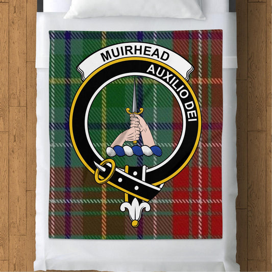 Scottish Clan Muirhead Tartan Plaid Throw Blanket