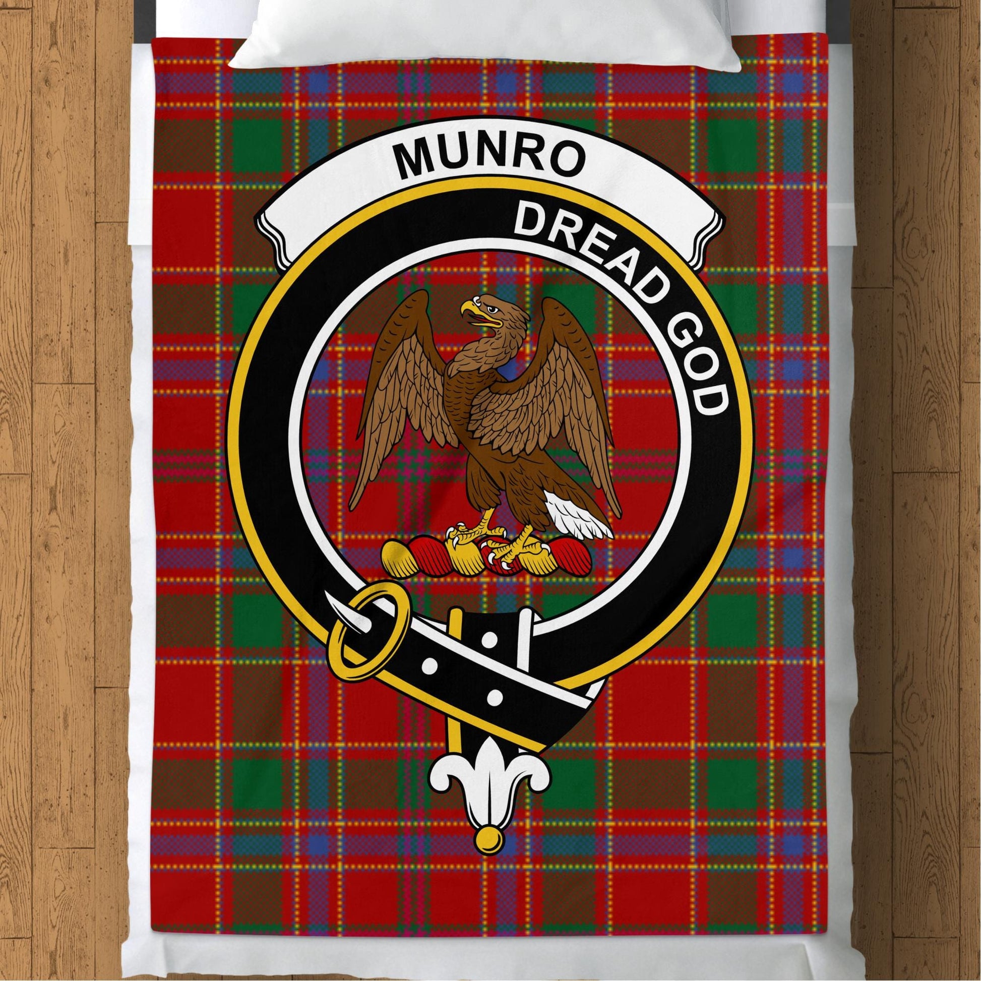 Scottish Clan Munro Tartan Throw Blanket