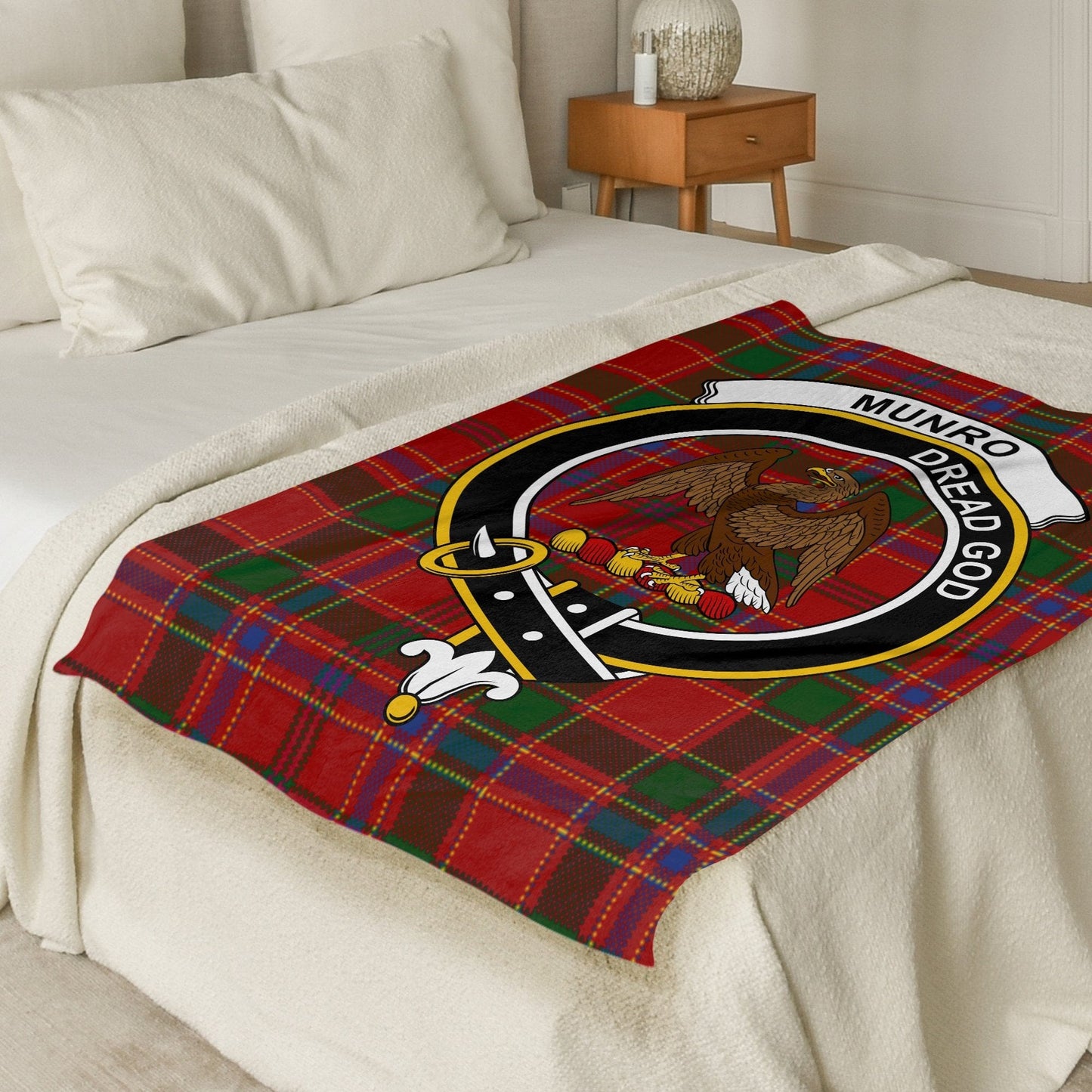 Scottish Clan Munro Tartan Throw Blanket