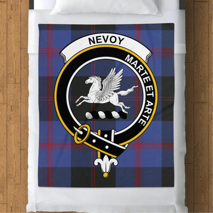 Scottish Clan Nevoy Tartan Throw Blanket